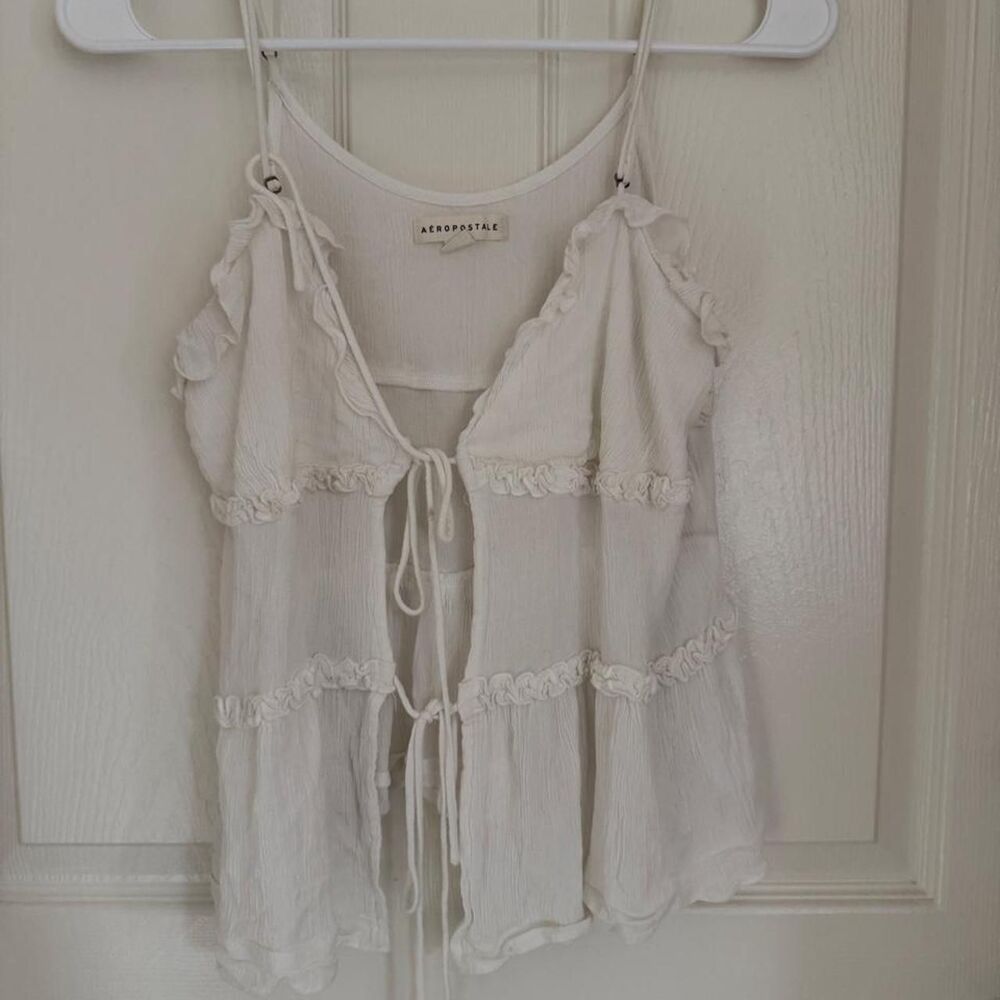 Aeropostale Women's White Vest